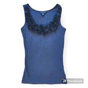 XS Navy Tommy Hilfiger Rosette Tank Top